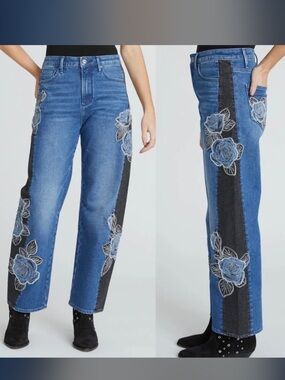 DRIFTWOOD LUCY ROSE PATCHWORK BARREL JEANS BRAND NEW WITH TAGS SIZE 27